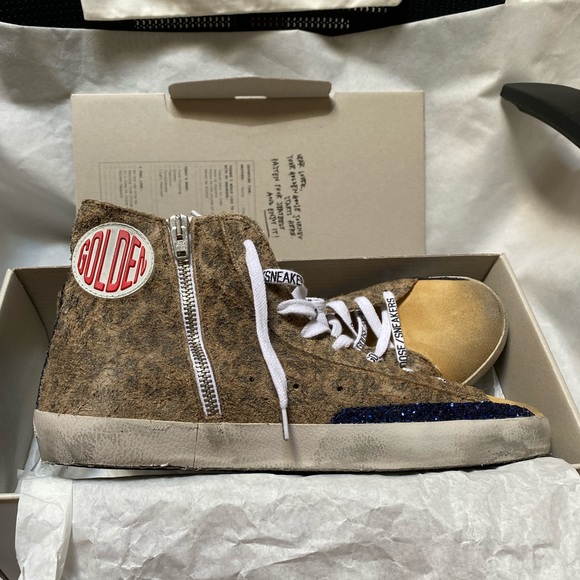 NIB Golden Goose Francy Leopard Suede Sneaker, 39 - Picture 8 of 16